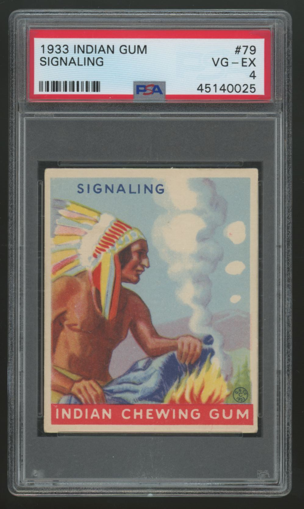 1933 Indian Gum Signaling #79 PSA 4