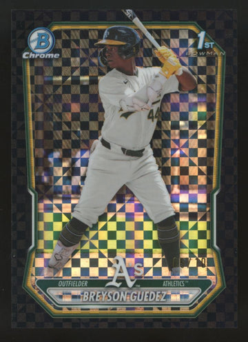 2026 Bowman Chrome Breyson Guedez 1st Prospect Black X-Fractor /10 #BCP-32