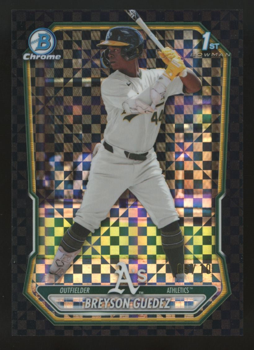 2026 Bowman Chrome Breyson Guedez 1st Prospect Black X-Fractor /10 #BCP-32