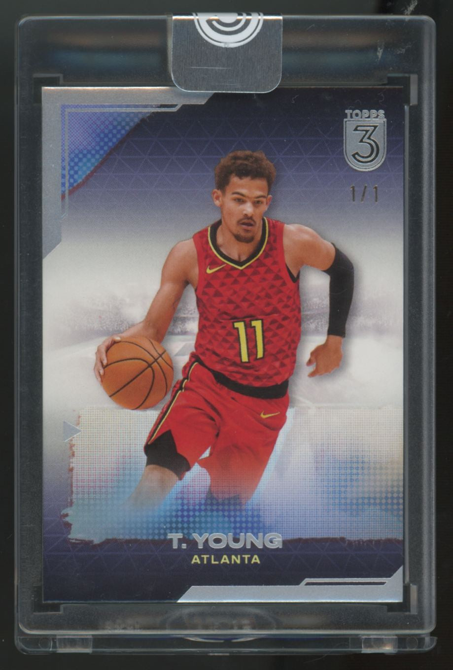 2025-26 Topps Three Trae Young Platinum 1/1 #1