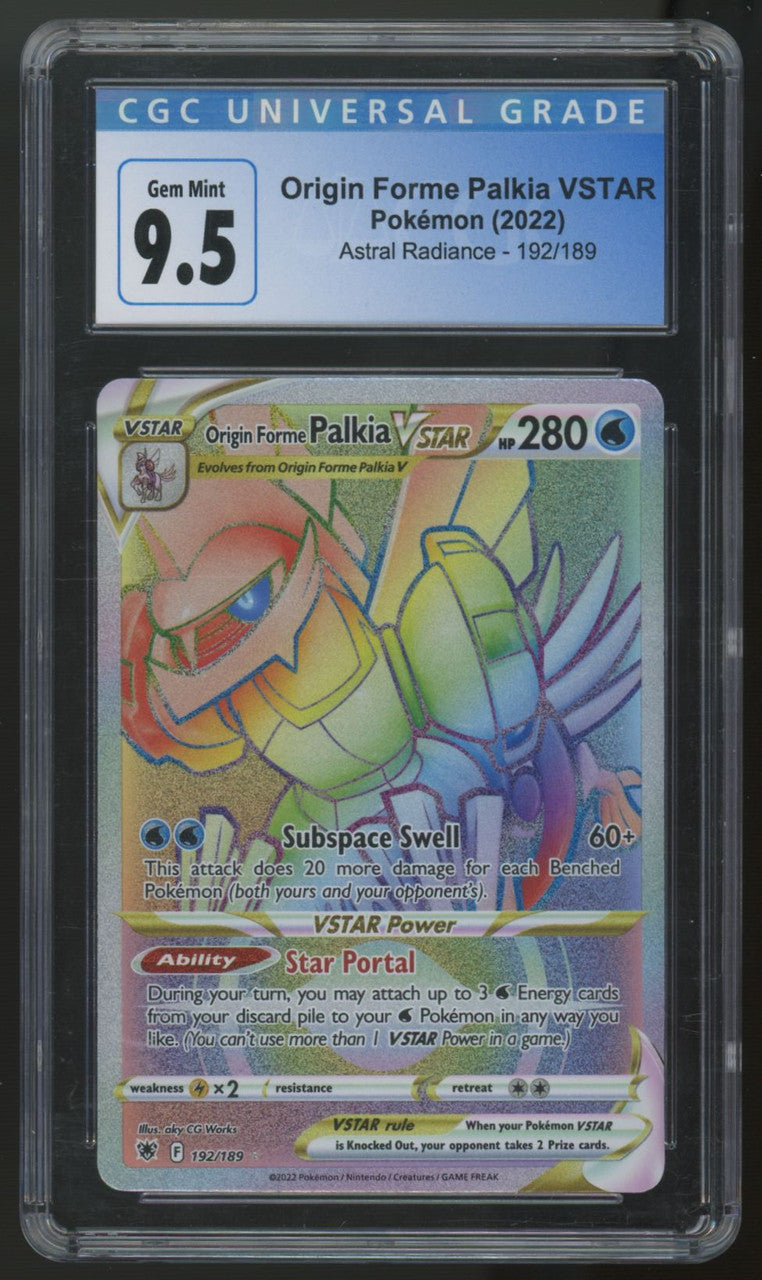 2022 Pokemon Origin Forme Palkia VSTAR Astral Radiance Secret #192 CGC 9.5
