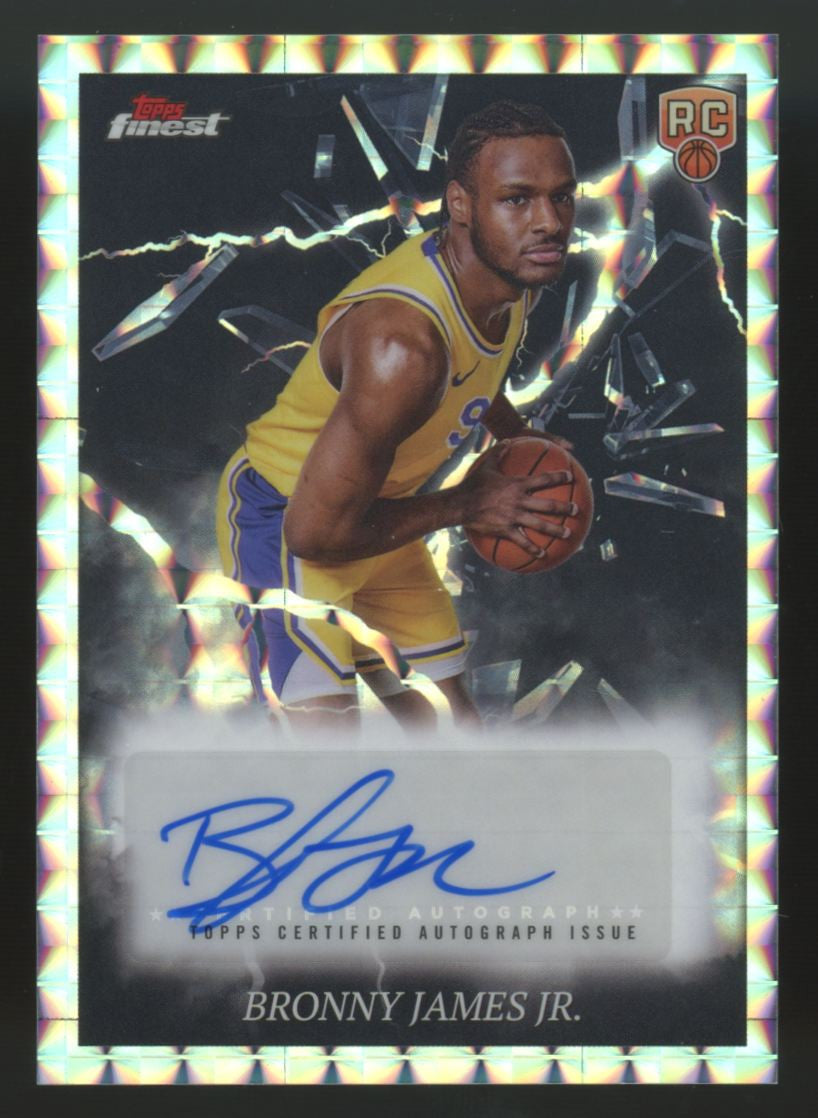 2024-25 Topps Finest Bronny James Jr. RC Electrifying Geometric Auto #ES-BJ