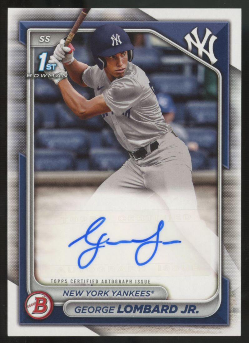 2024 Bowman George Lombard Jr. 1st Prospect Auto #PPRA-GL
