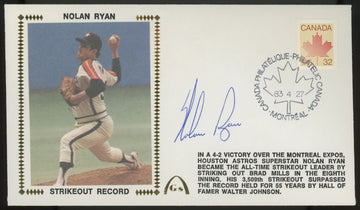 Nolan Ryan Signed Autographed Cachet Strikeout Record JSA