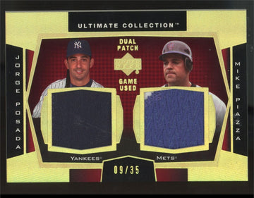 2003 Ultimate Collection Mike Piazza Jorge Posada Dual Patch Gold /35 #DP-PM
