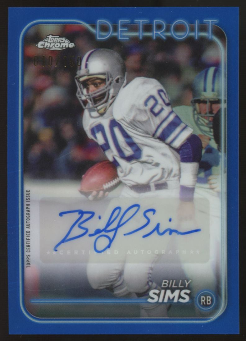 2024 Topps Chrome Billy Sims Blue Refractor Auto /150 #BA-BSI