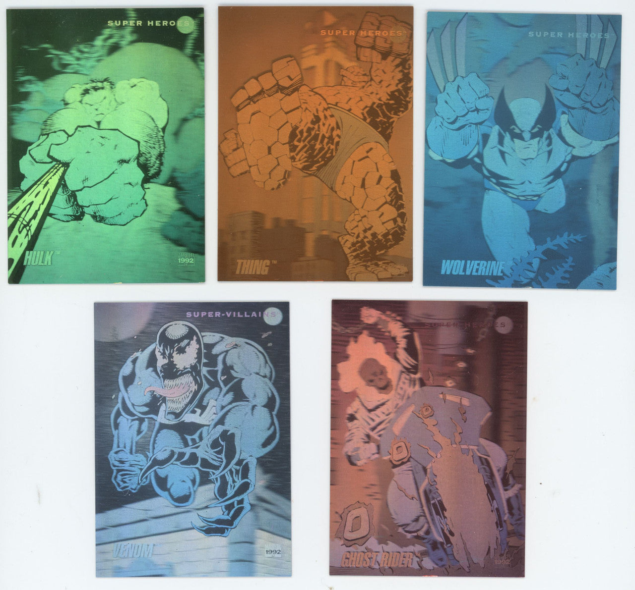 1992 Impel Marvel Universe Series 3 Hologram Complete Set (5) NM