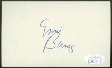 Ernie Banks Signed Autographed Index Card JSA AW71335