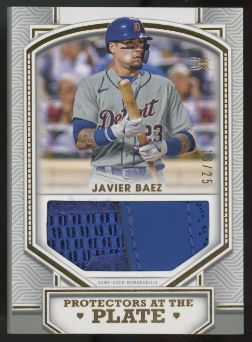2022 Topps Definitive Javier Baez Protectors At Plate Relic Patch /25 #PPR-JB