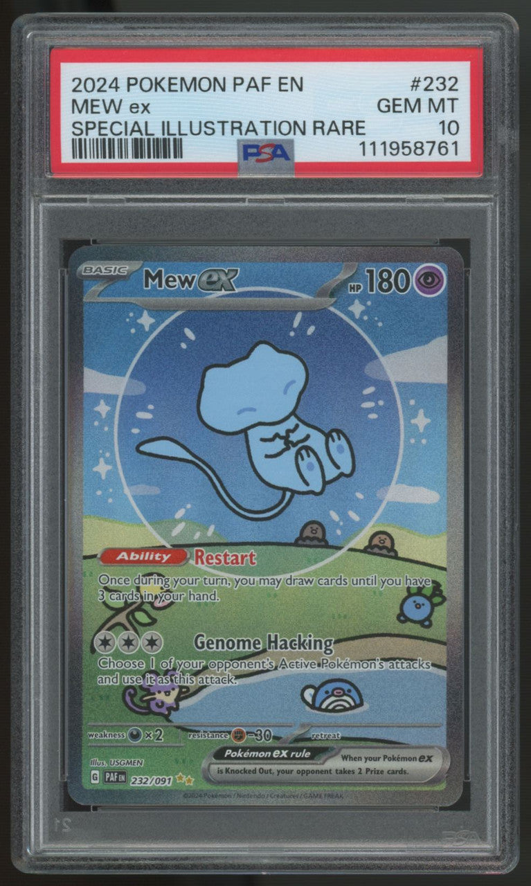 2024 Pokemon Mew ex Paldean Fates Special Illustration Rare #232 PSA 10