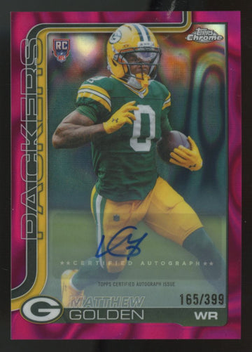 2025 Topps Chrome Matthew Golden RC Magenta Lava Auto Refractor /399 #RA-MGO