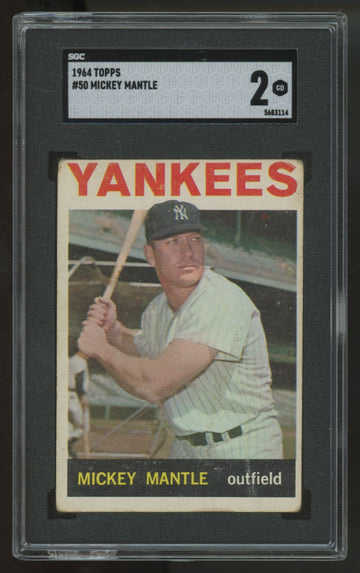 1964 Topps Mickey Mantle #50 SGC 2 *114