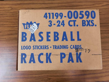 SOLD 12159 1989 Fleer Baseball Sealed Rack Case 3 x 24ct Boxes