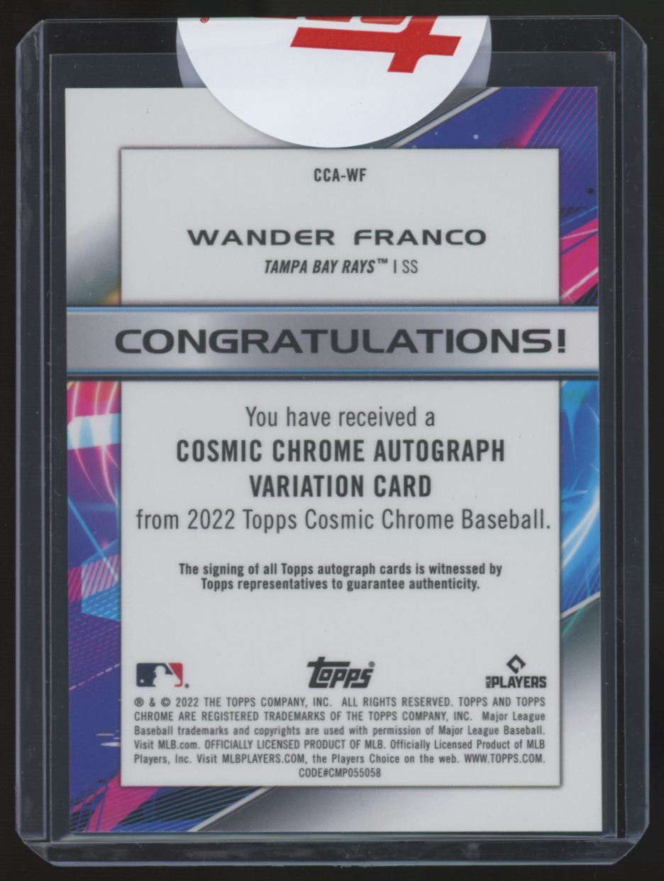 2022 Topps Cosmic Chrome Wander Franco RC Variation Auto #CCA-WF