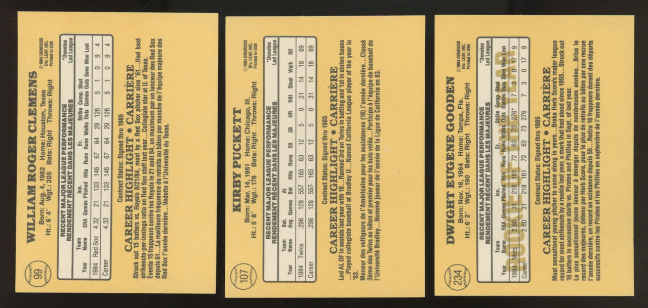 1985 Donruss Leaf Baseball Complete Set (264) w/ Puzzle NM-MT "B"