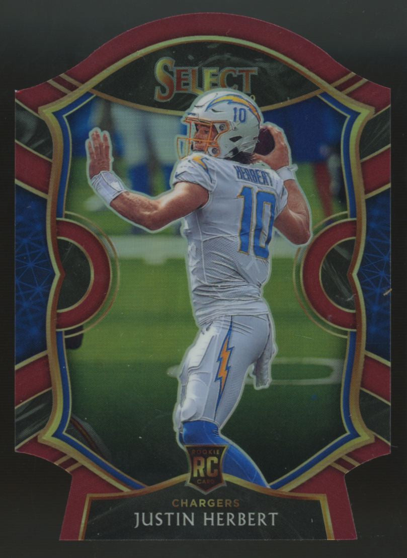 2020 Panini Select Justin Herbert RC Concourse Maroon Die-Cut #44