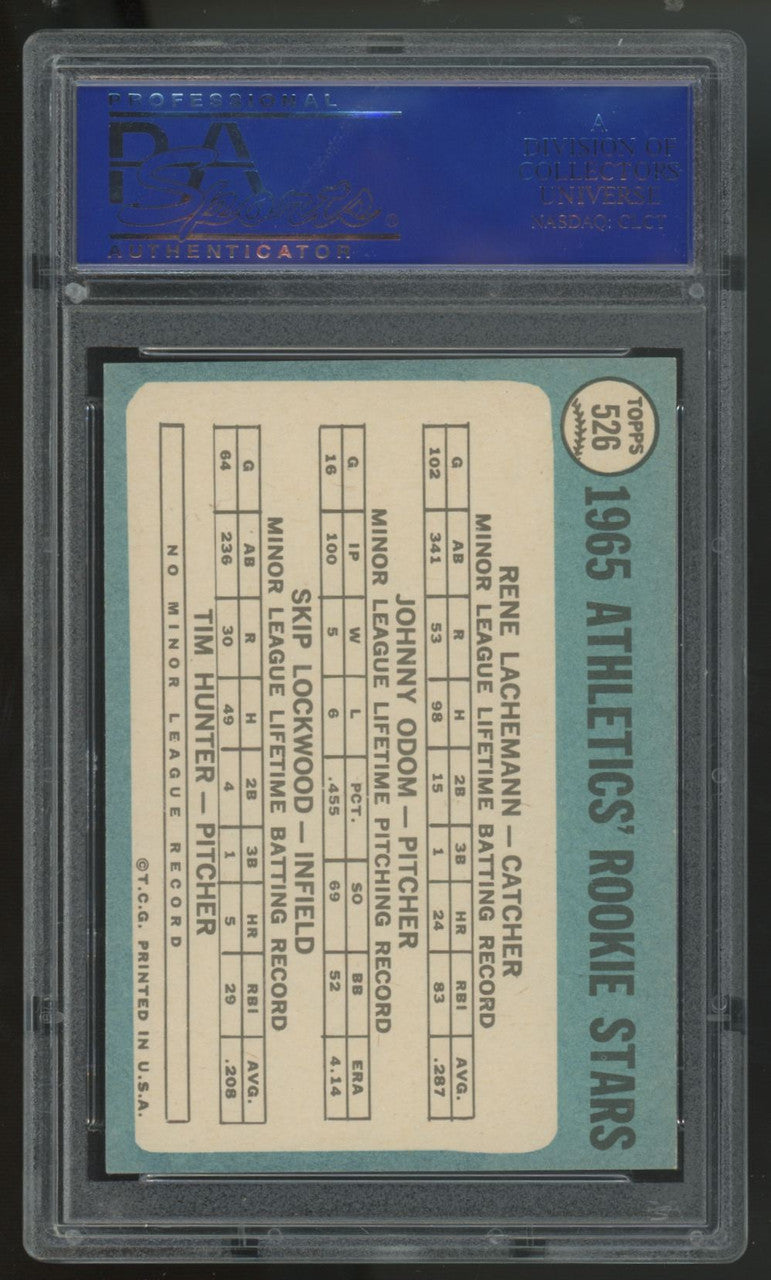 1965 Topps Jim Catfish Hunter RC Rookie Stars #526 PSA 6