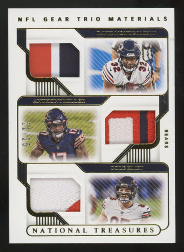 2020 National Treasures Montgomery/Miller/Kmet Prime Gear Triple Patch /25