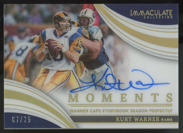 2022 Panini Immaculate Kurt Warner Moments Auto /25 #IMA-KWA