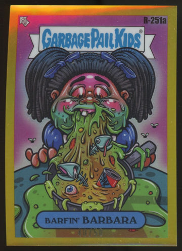 2024 Topps Chrome Garbage Pail Kids Barfin' Barbara Gold /50 #R-251a