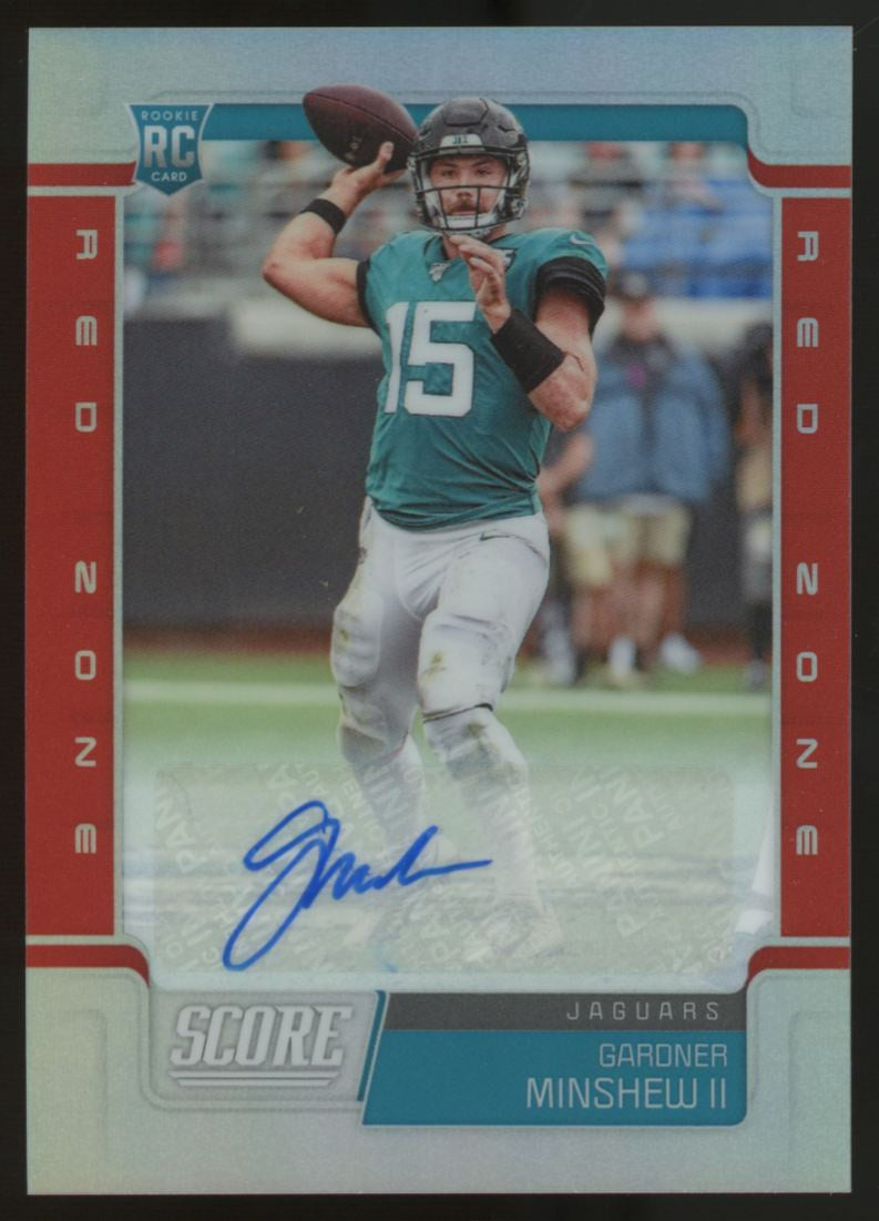 2019 Panini Score Gardner Minshew RC Red Zone Auto /20 #456