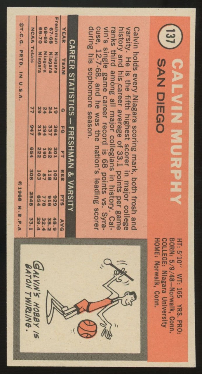 1970-71 Topps Calvin Murphy RC #137 NM