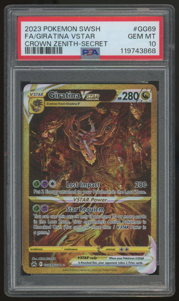 2023 Pokemon Giratina VSTAR Crown Zenith Secret Full Art #GG69 PSA 10 (C)