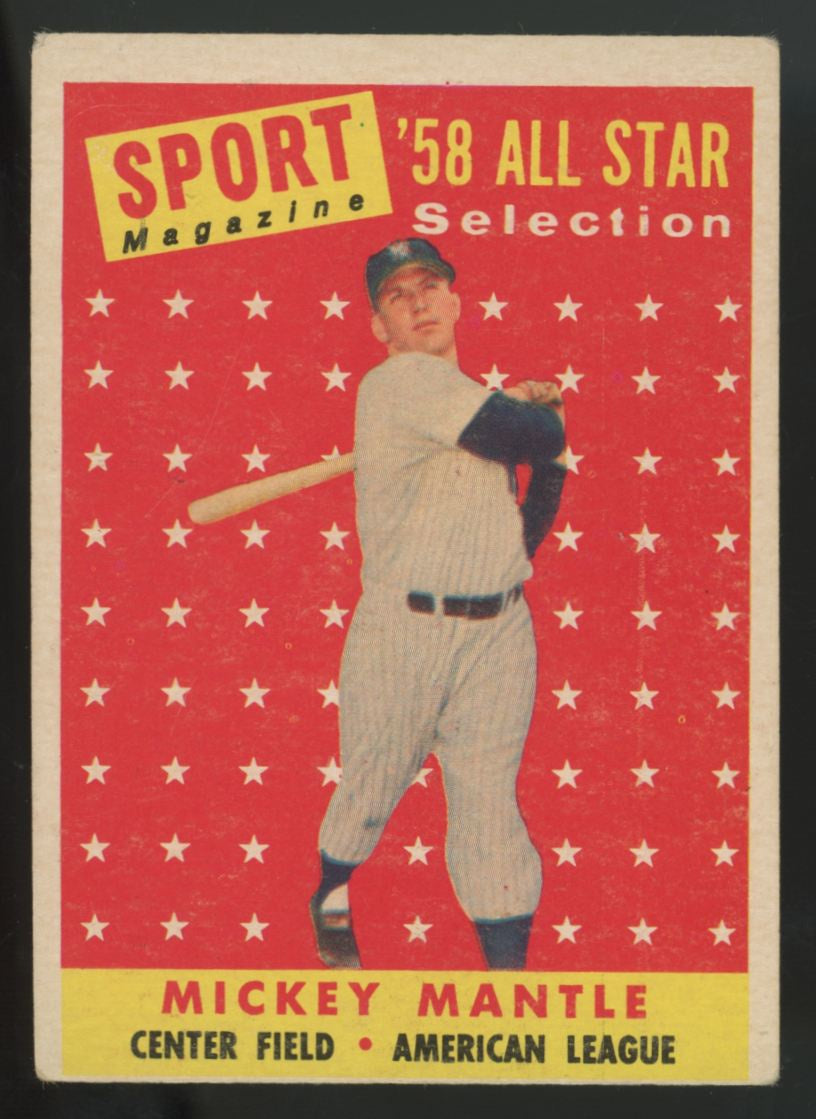 1958 Topps Mickey Mantle All Star #487 VG/EX (MC)