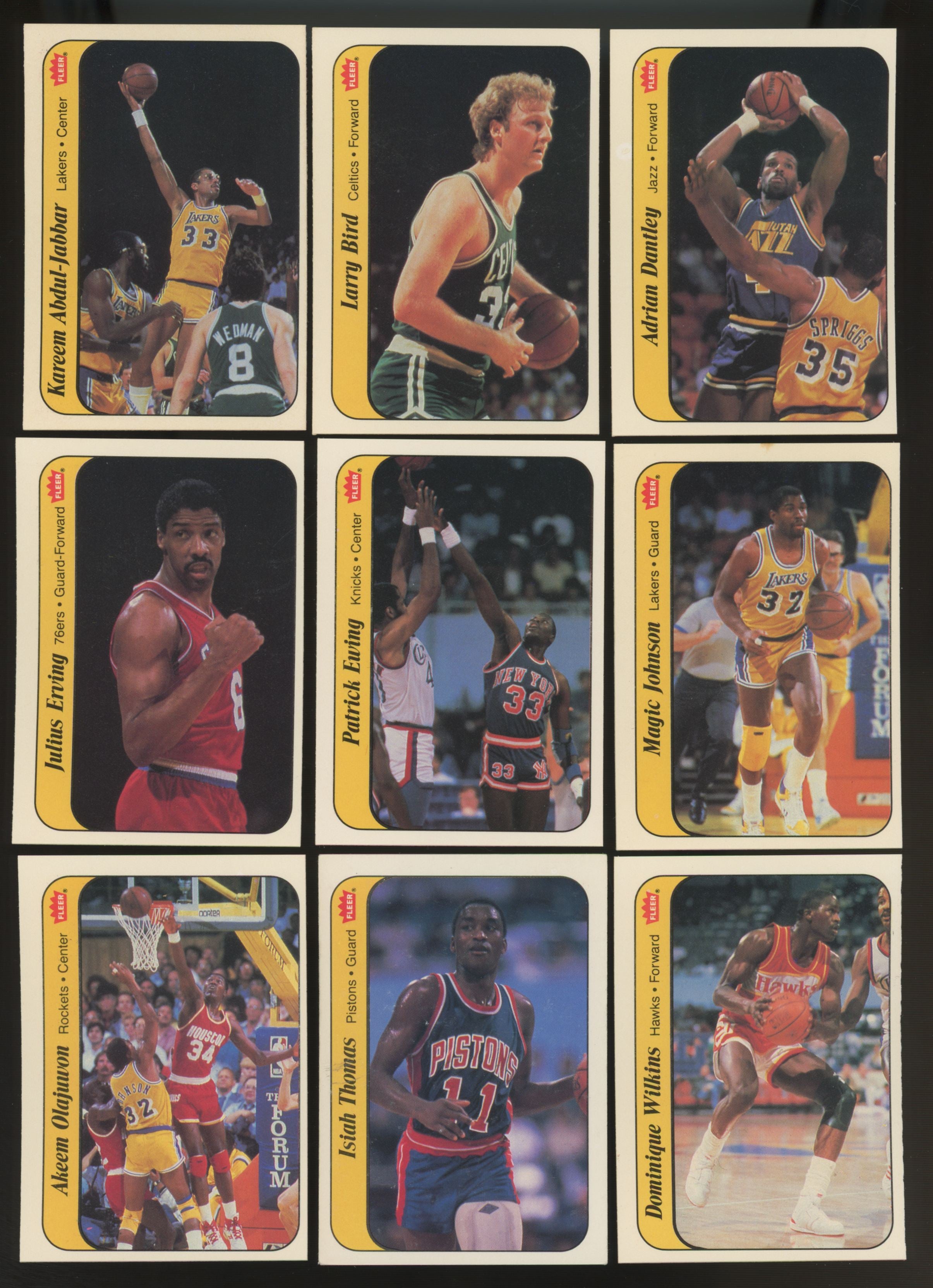 1986/87 Fleer Basketball Near Complete Set w/ Stickers Missing 2 Jordans NM/MT