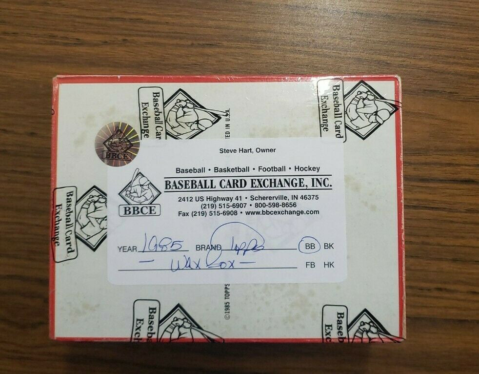 1985 Topps Baseball BBCE Sealed Wrapped Box ~ 36 Packs ~ Clean Unopened Wax Box!