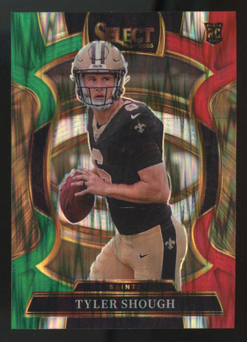 2025 Panini Select Tyler Shough RC Concourse Green & Red Shock #41