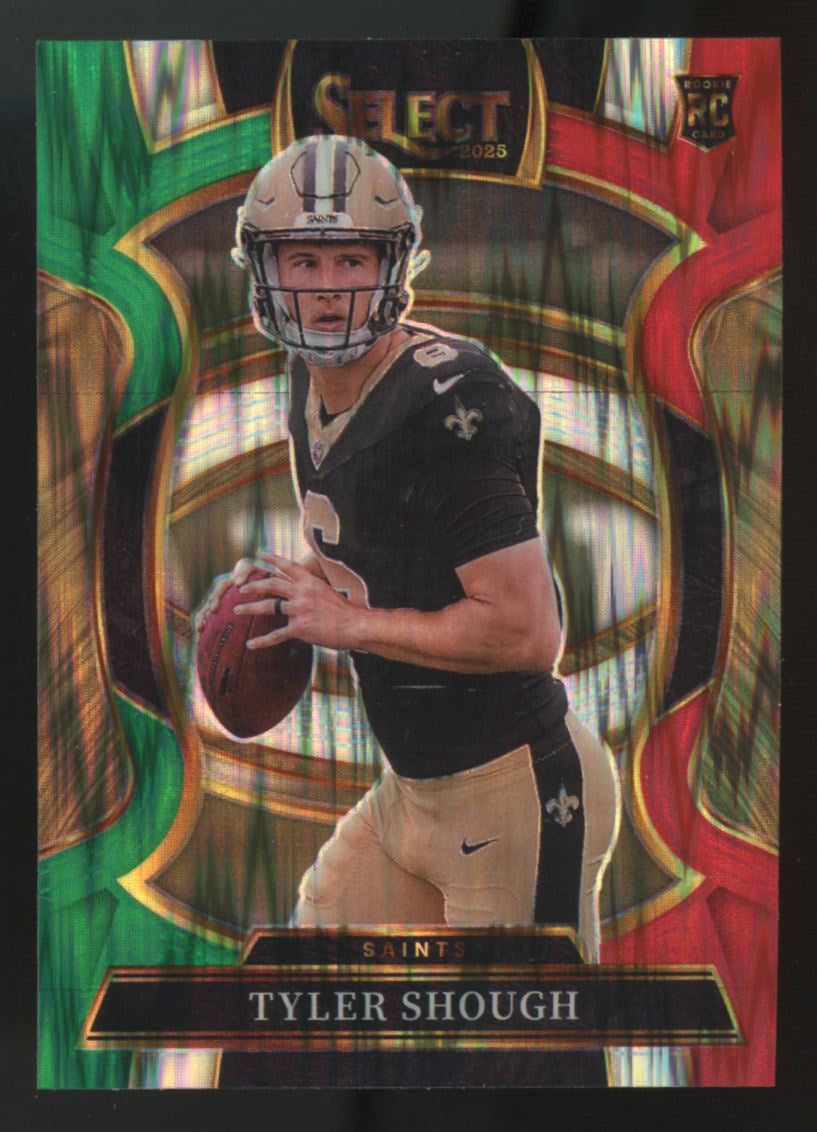 2025 Panini Select Tyler Shough RC Concourse Green & Red Shock #41