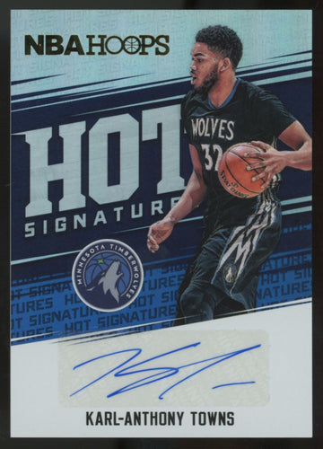 2017-18 Panini NBA Hoops Karl-Anthony Towns Hot Signatures Auto #HS-KA