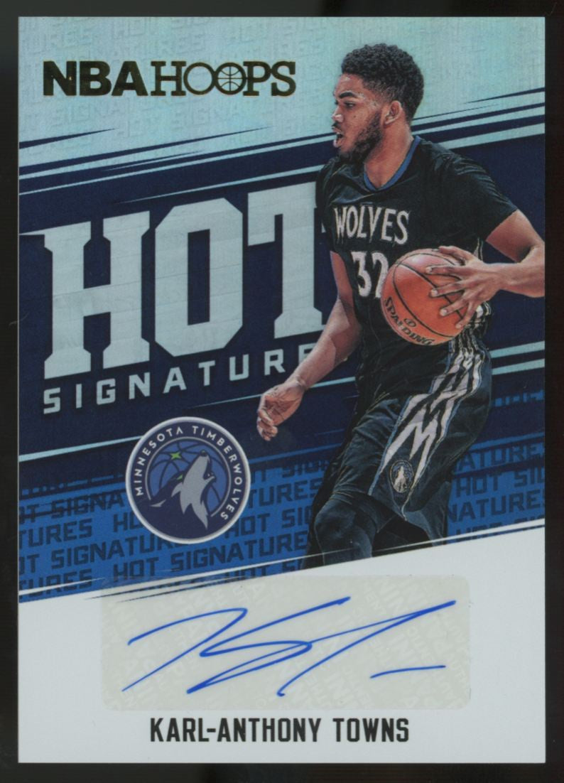 2017-18 Panini NBA Hoops Karl-Anthony Towns Hot Signatures Auto #HS-KA