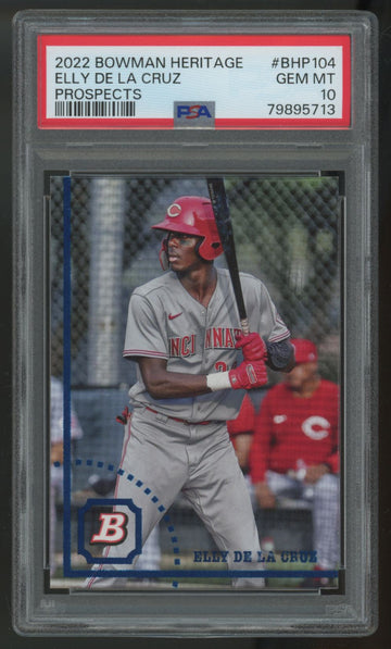 2022 Bowman Heritage Elly De La Cruz Prospects #BHP-104 PSA 10