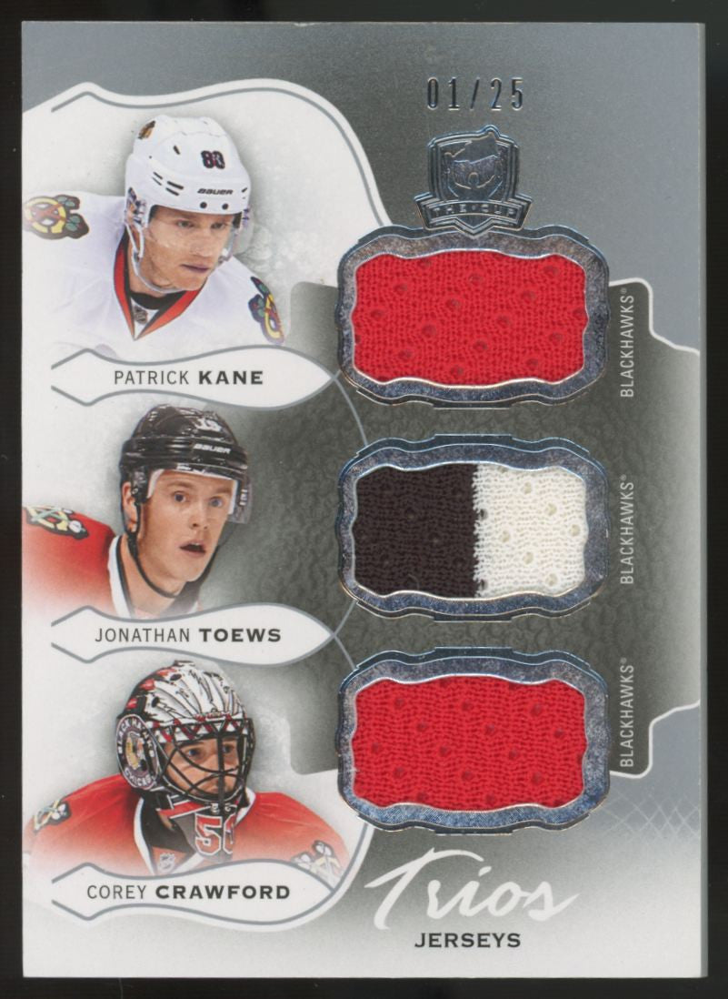 2016-17 Upper Deck The Cup Kane/Toews/Crawford Triple Patch /25 #C3-CBH