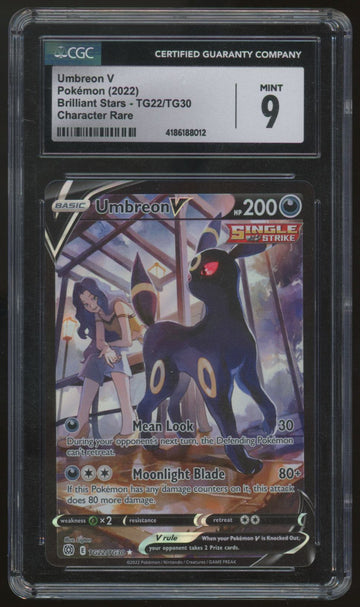 2022 Pokemon Umbreon V Brilliant Stars Character Rare #TG22 CGC 9