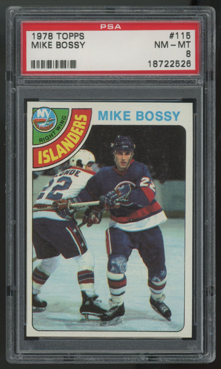 1978-79 Topps Mike Bossy RC #115 PSA 8