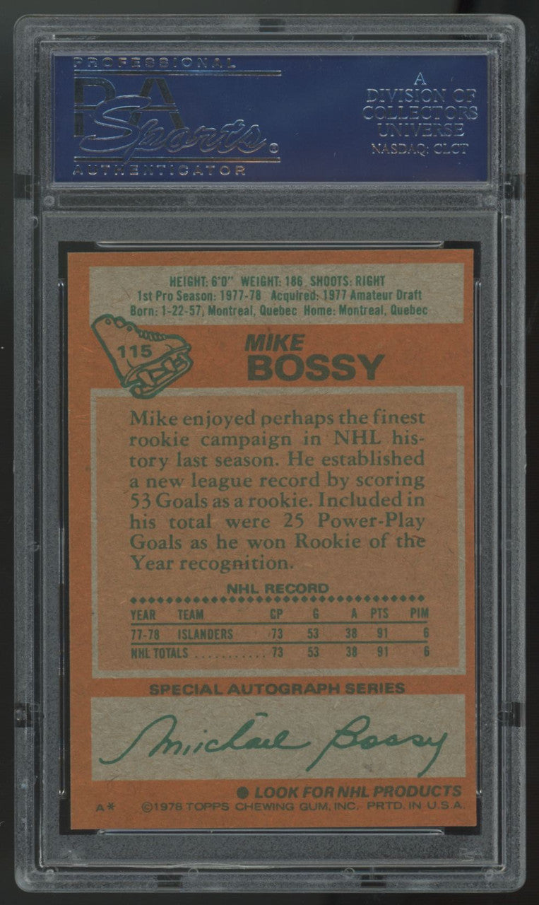 1978-79 Topps Mike Bossy RC #115 PSA 8