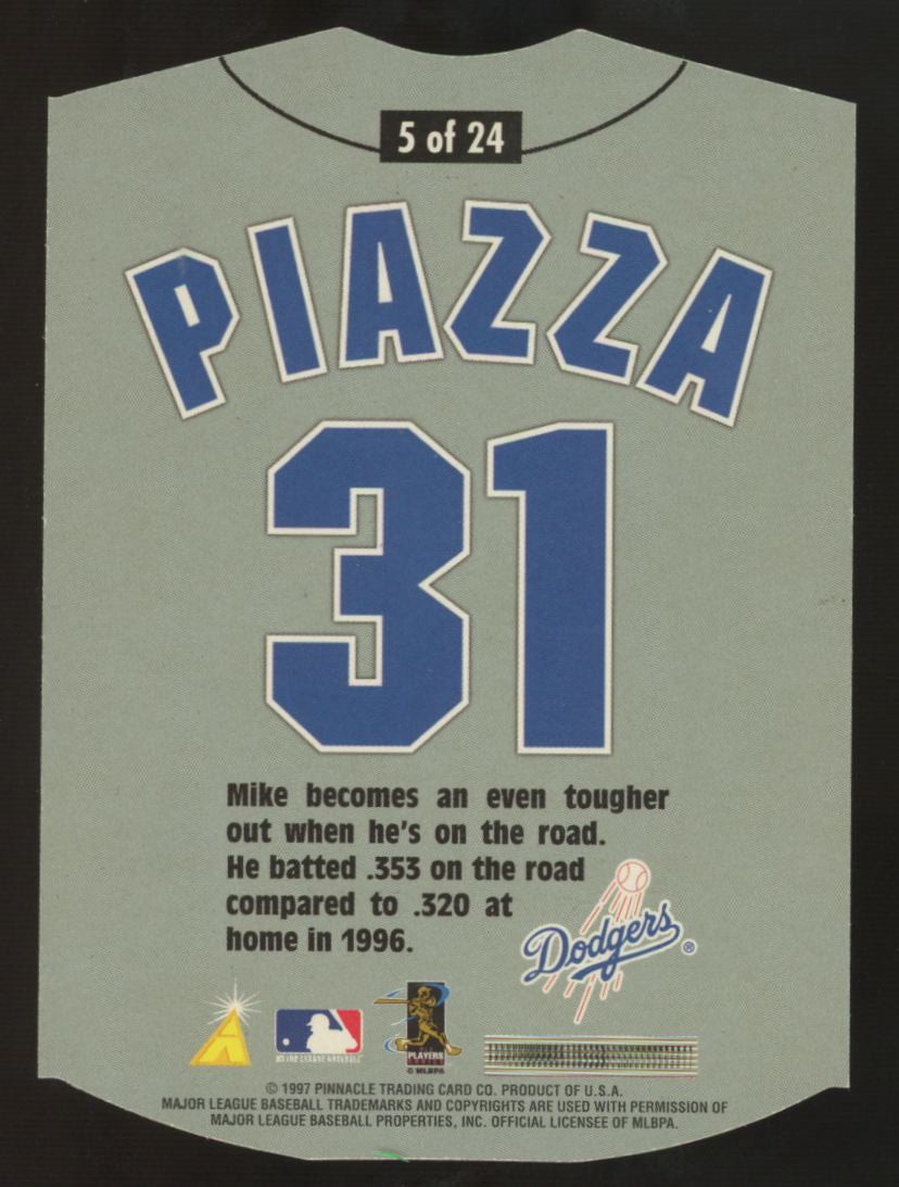 1997 Pinnacle Mike Piazza Away Die-Cut #5