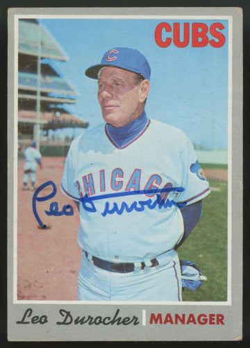 1970 Topps Leo Durocher #291 Signed Autographed Card JSA