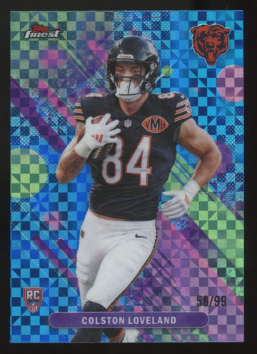 2025 Topps Finest Colston Loveland RC X-Fractor Blue /99 #15