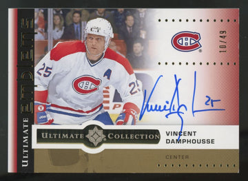 2024-25 Ultimate Collection Vincent Damphousse Gold Emblems Auto /49 #UE-VD