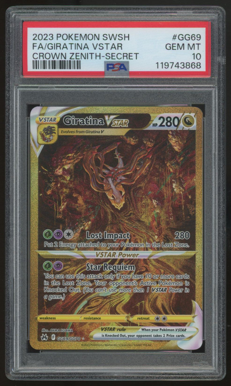 2023 Pokemon Giratina VSTAR Crown Zenith Full Art Secret #GG69 PSA 10