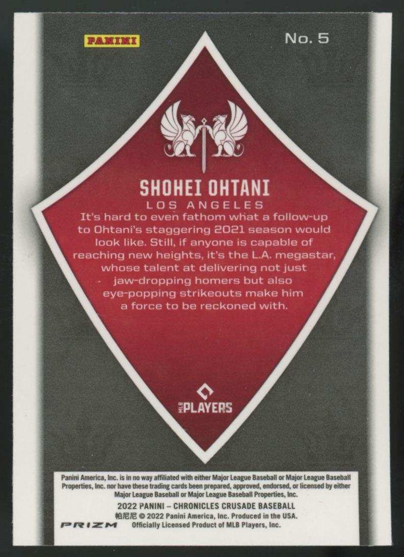2022 Panini Chronicles Crusade Shohei Ohtani Building Blocks #5