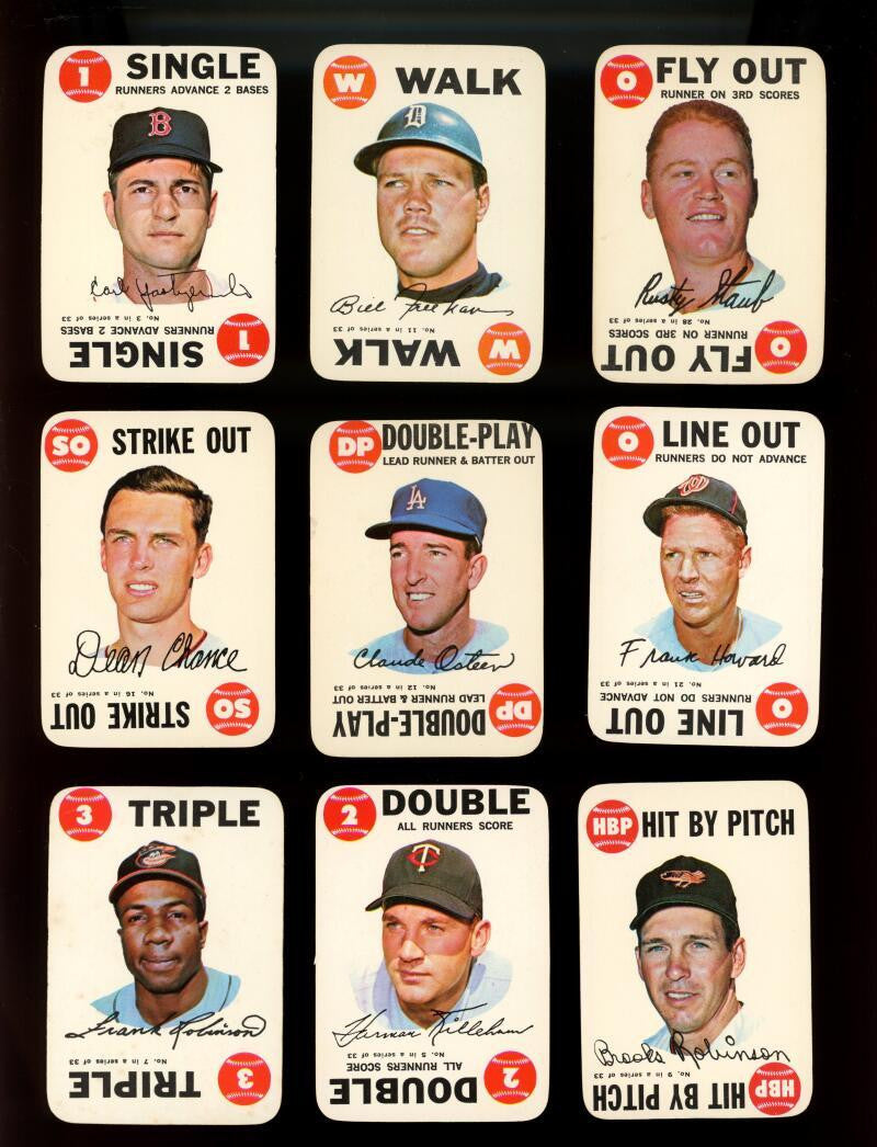 1968 Topps Baseball Insert Cards Lot of 13 w/ Mays, Aaron, and Clemente EX