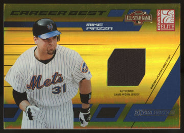 2004 Donruss Elite Mike Piazza Career Best Patch Gold /50 #CB-11