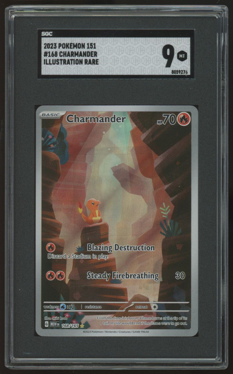 2023 Pokemon Charmander 151 Illustration Rare #168 SGC 9