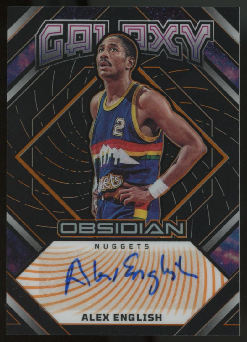2022-23 Obsidian Alex English Galaxy Auto Orange /50 #GI-ADE
