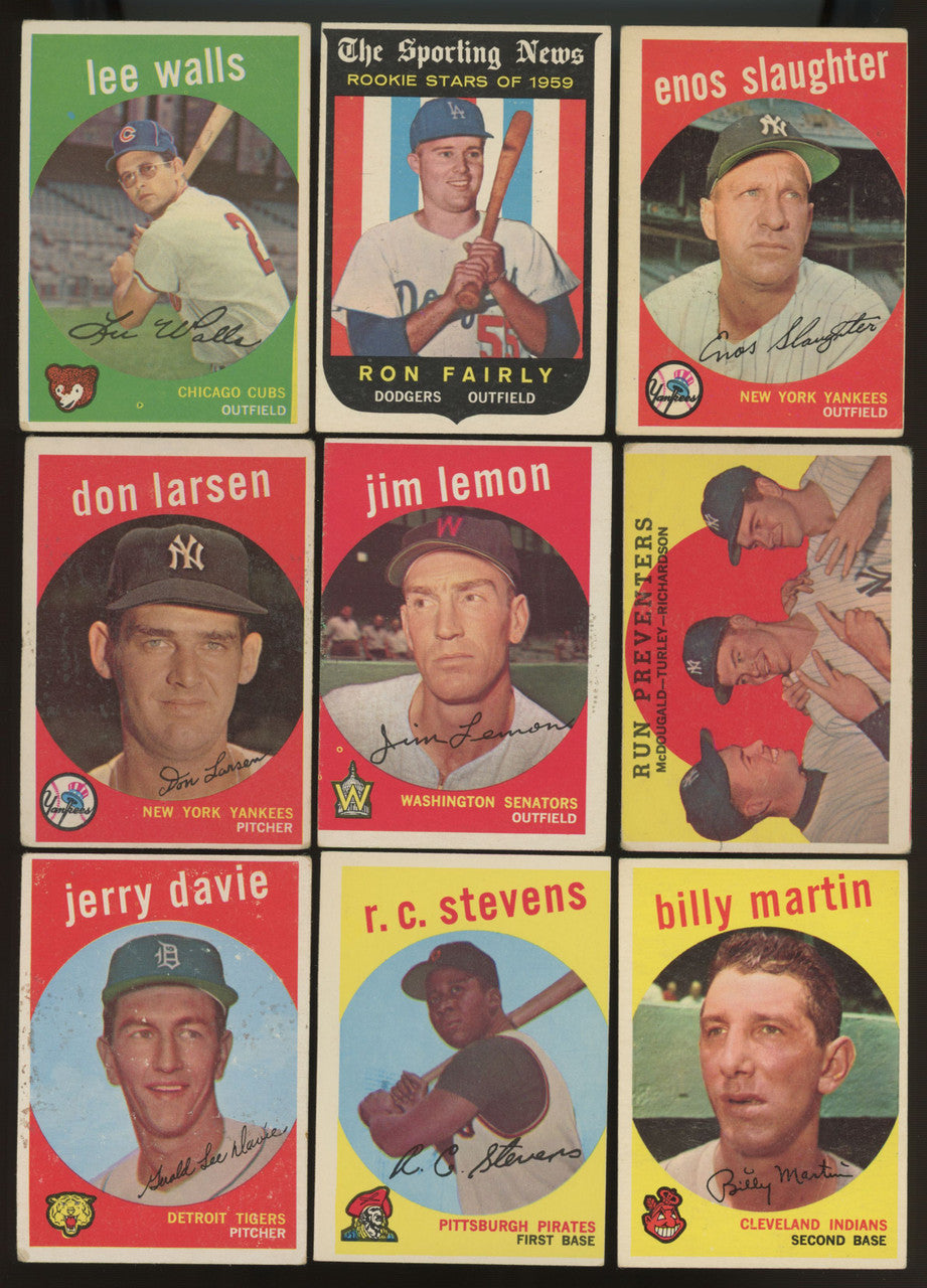 1959 Topps Baseball Near Complete Set (479/572) VG